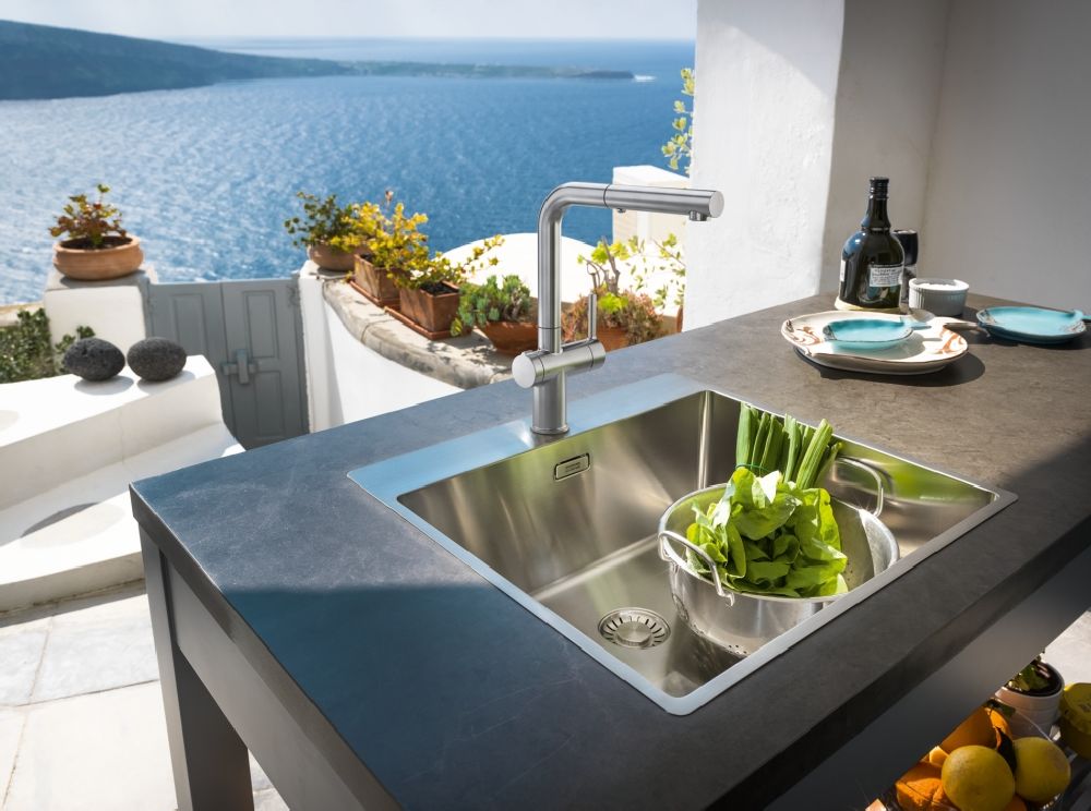 Franke Active L Twist Pull Out Spray bateria kuchenna stojąca stal 115.0653.505