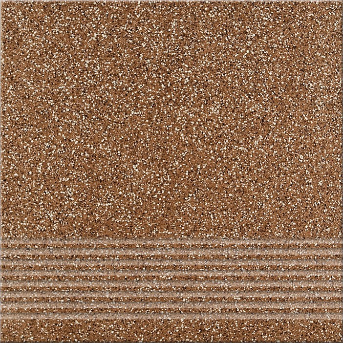 Opoczno Milton brown steptread stopnica podłogowa 29,7x29,7 cm STR brązowy mat