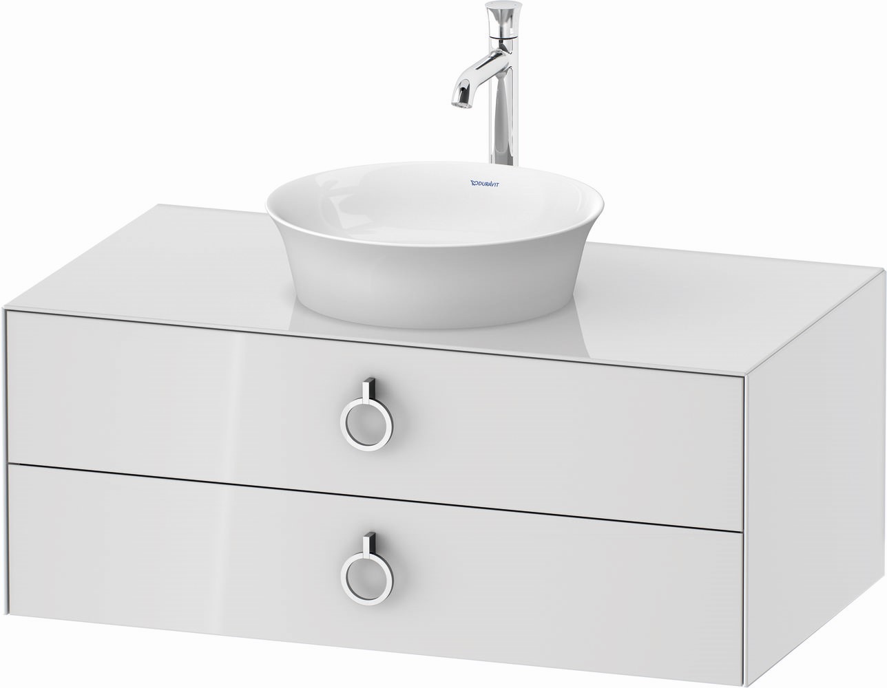 Duravit White Tulip szafka 100 cm podumywalkowa wisząca biały wysoki połysk WT499108585