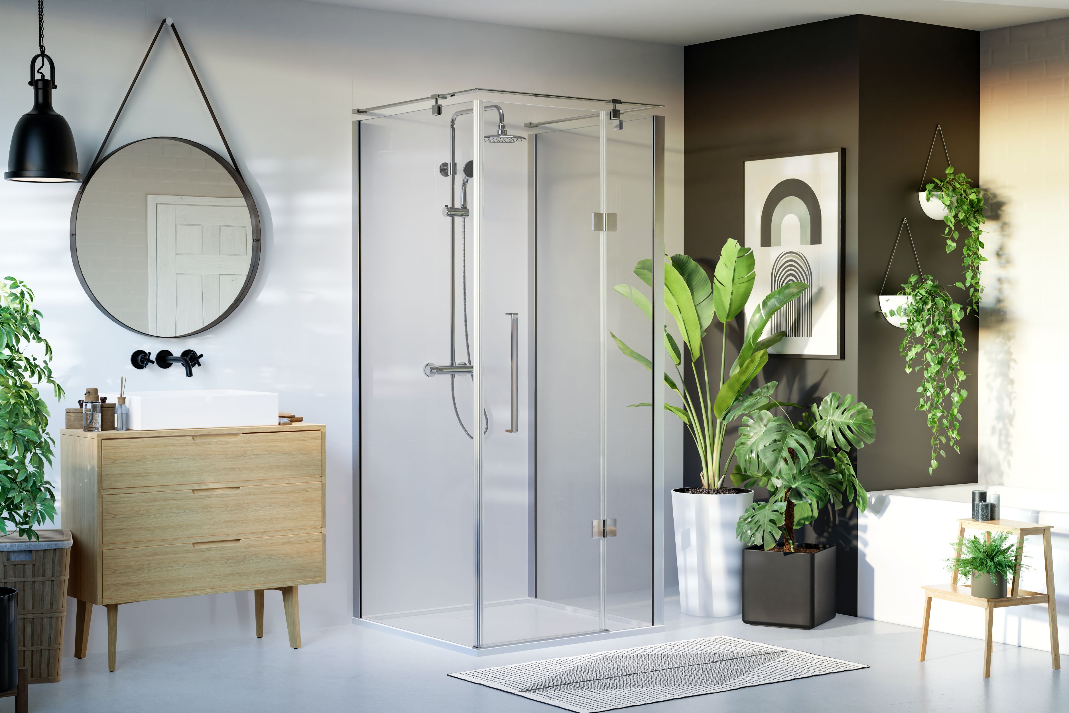 Sea-Horse Creative kabina prysznicowa 120x100 cm prostokątna chrom połysk/szkło przezroczyste BKP248T10/12XP