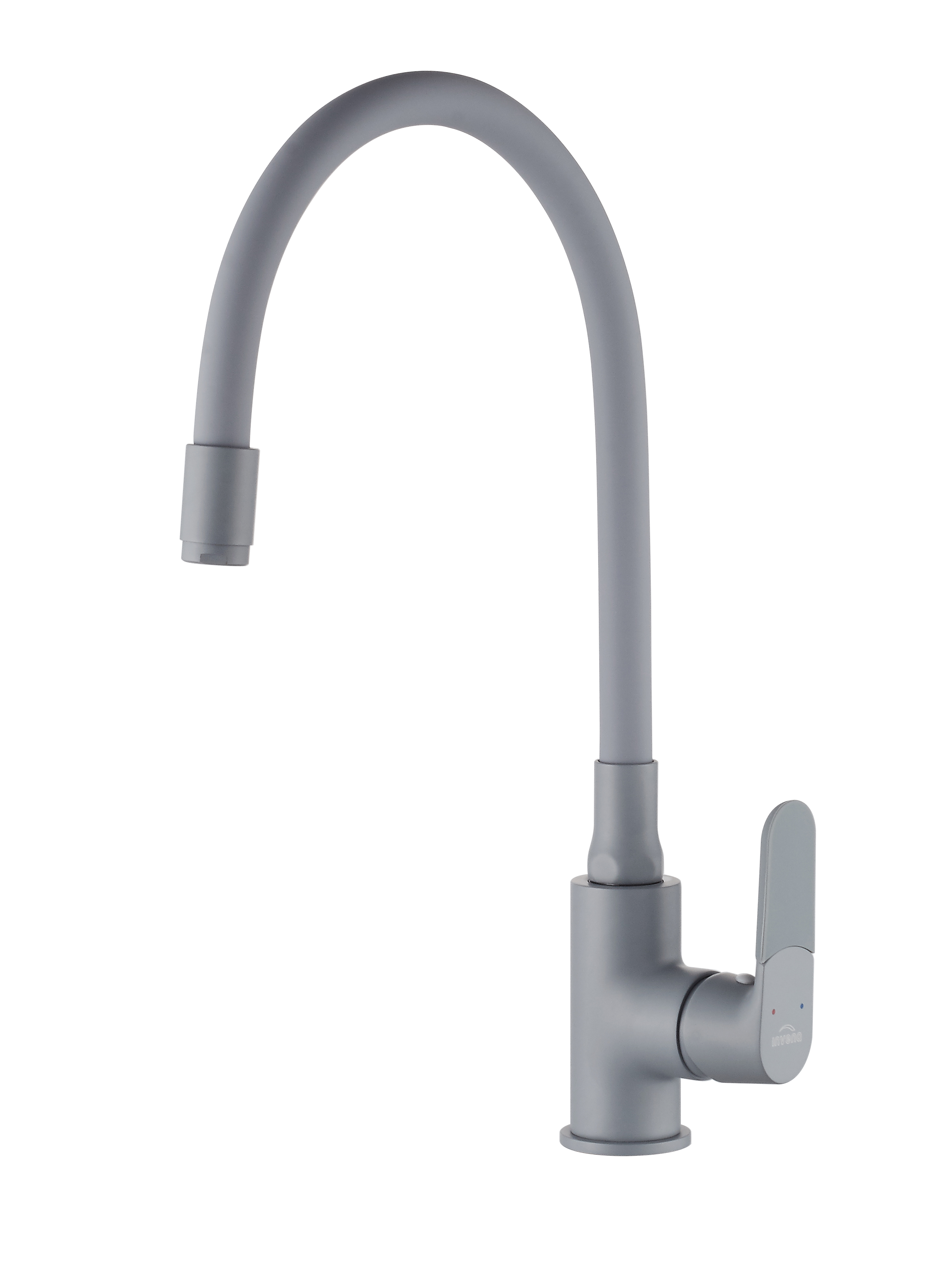 Invena Joga Plus bateria kuchenna z elastyczną wylewką szara BZ-32-P05