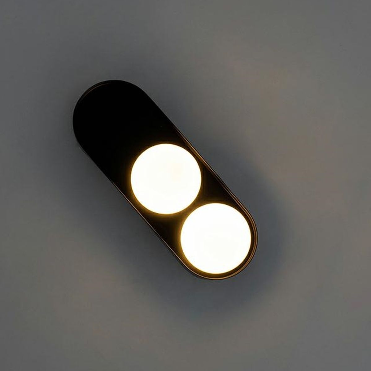 Moosee Drops kinkiet 2x5W czarny/biały MSE010100271