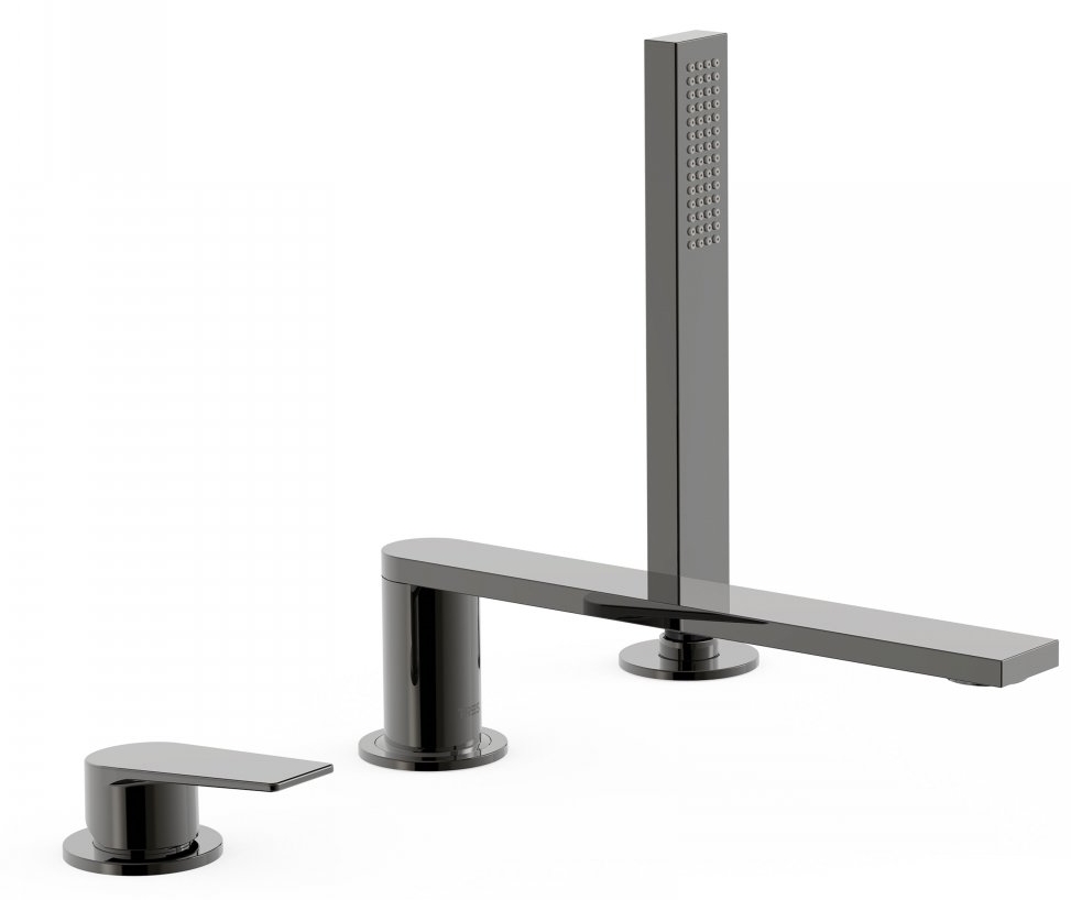 Tres Project bateria wannowo-prysznicowa 3-otworowa czarny metalizowany 211.161.03.KM