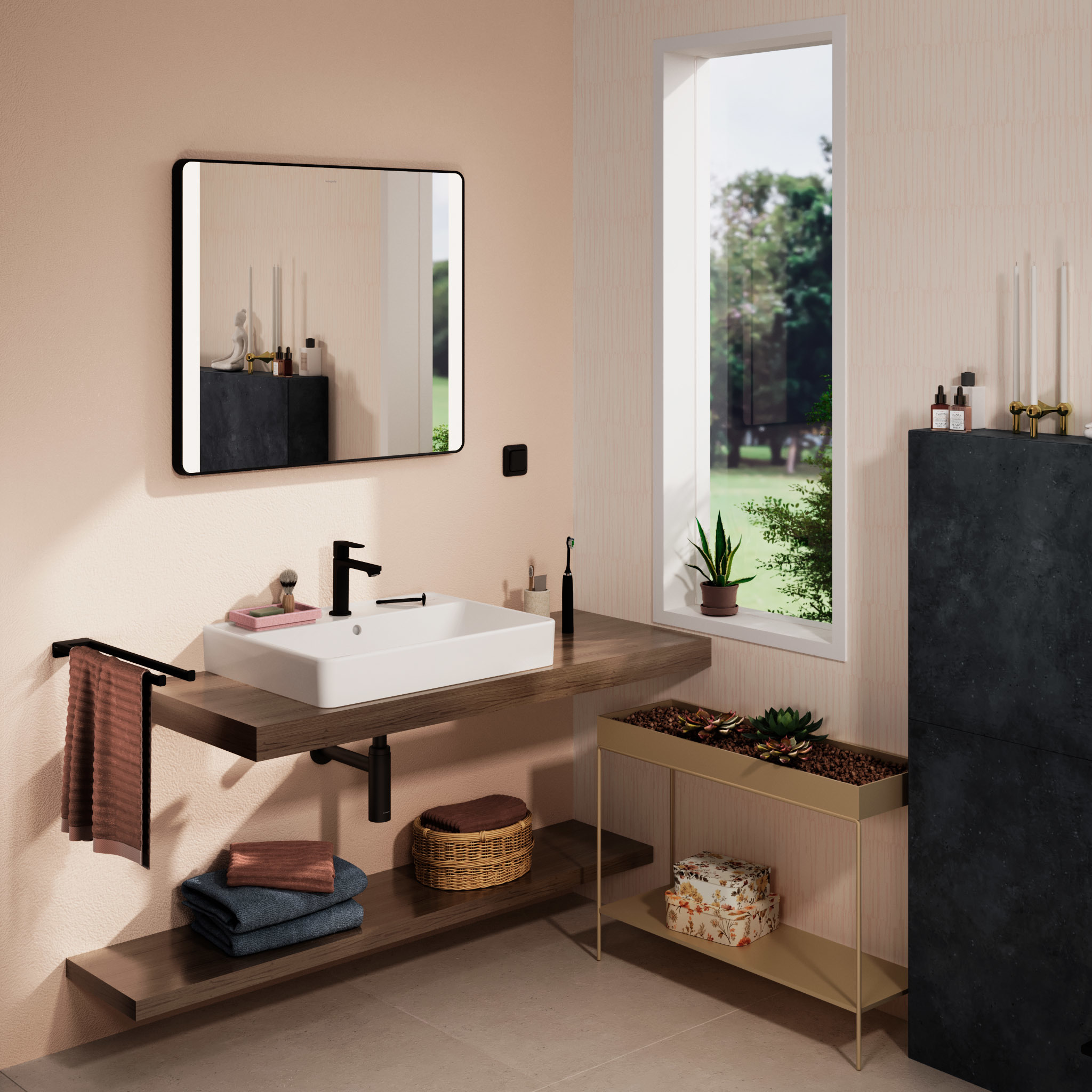 Hansgrohe Xanuia Q umywalka 65x48 cm prostokątna ścienna-nablatowa biała 60252450