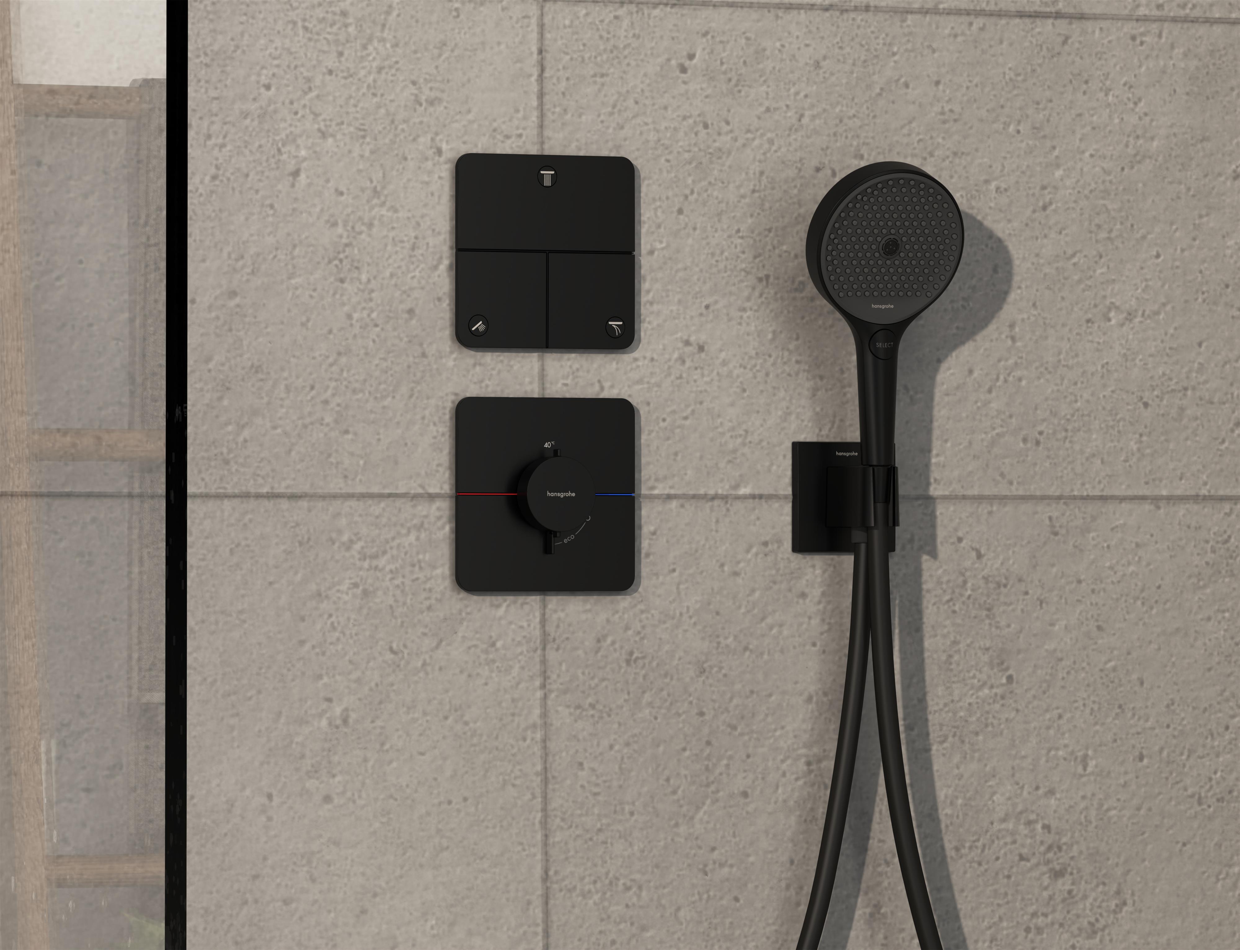 Hansgrohe ShowerSelect Comfort Q zawór odcinający podtynkowy czarny mat 15587670 - Wysyłka w 24h