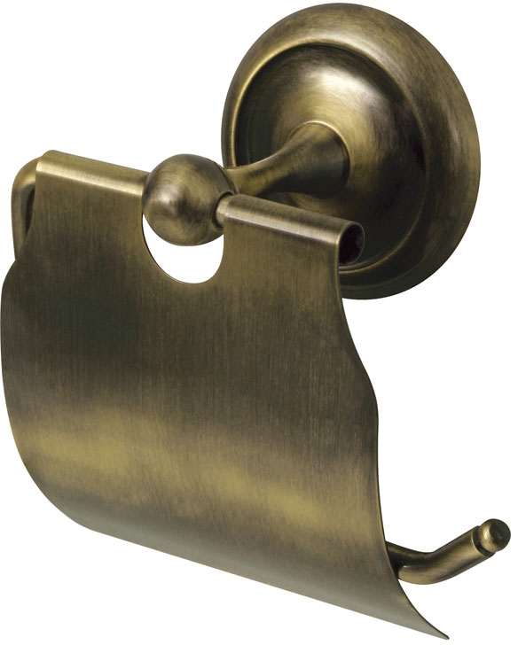 Bisk Deco uchwyt na papier toaletowy z pokrywą mosiądz 00403 - Wysyłka w 24h