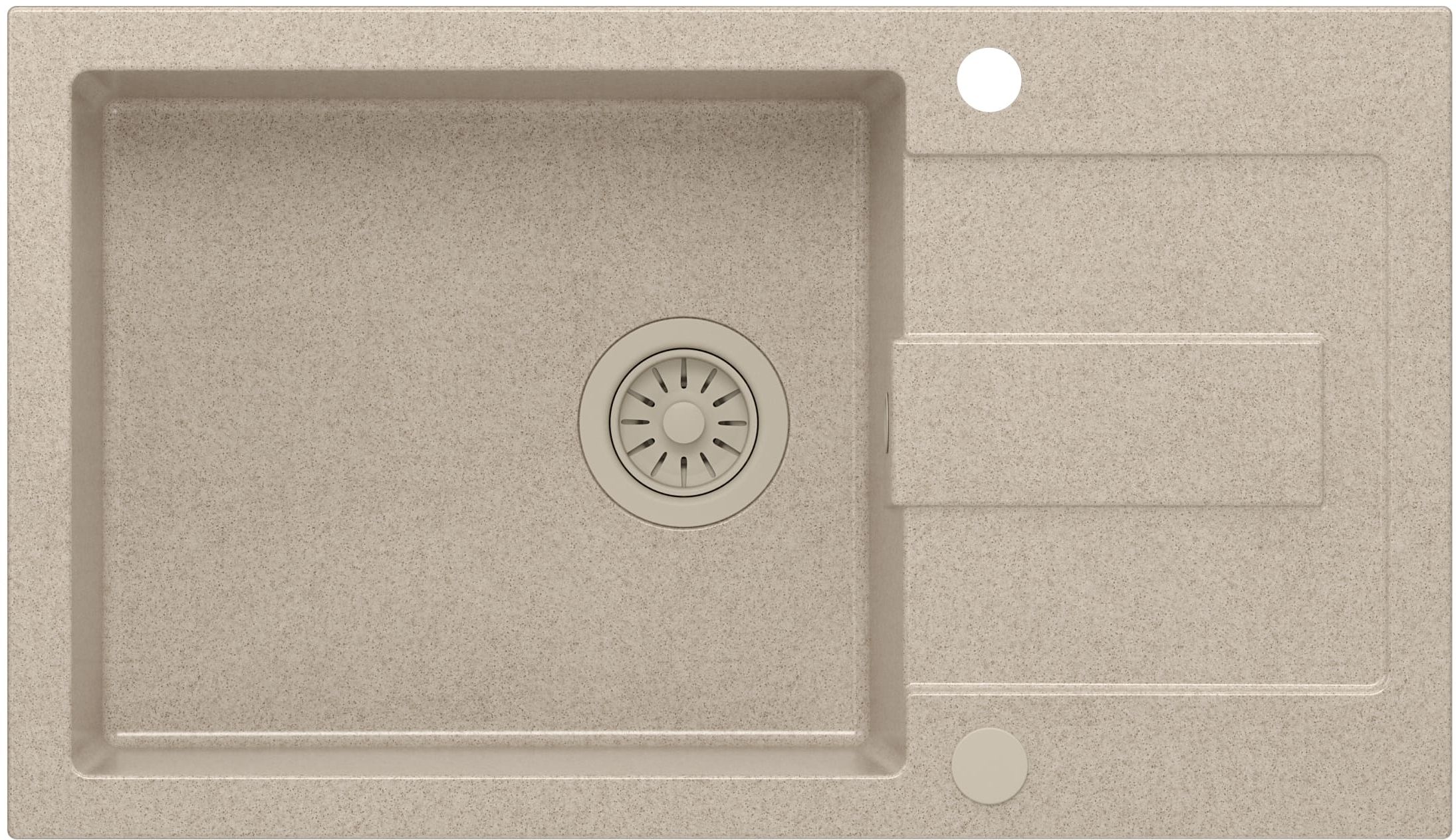 Quadron Christian 136XL zlewozmywak 78x45 cm GraniteQ wpuszczany river sand/elementy river sand HCQC57845BEZK_PC