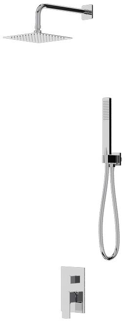 LaVita Aquila zestaw prysznicowy podtynkowy z deszczownicą chrom