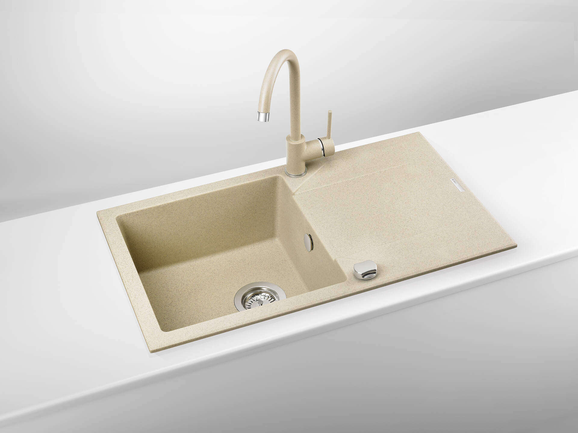 Deante Evora zlewozmywak granitowy 78x44 cm beżowy ZQJ_7113