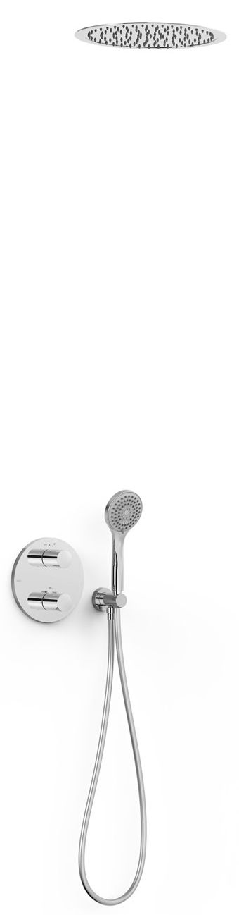 Tres Therm-Box zestaw prysznicowy podtynkowy termostatyczny z deszczownicą chrom 20425005