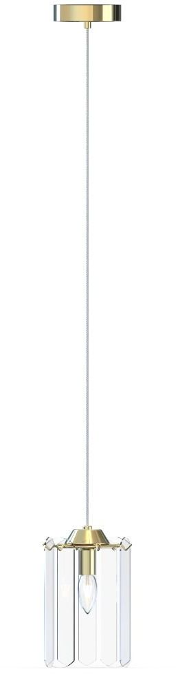 Zuma Line Nira lampa wisząca 1x40 W przezroczysta-złota MD3523-1-EGN