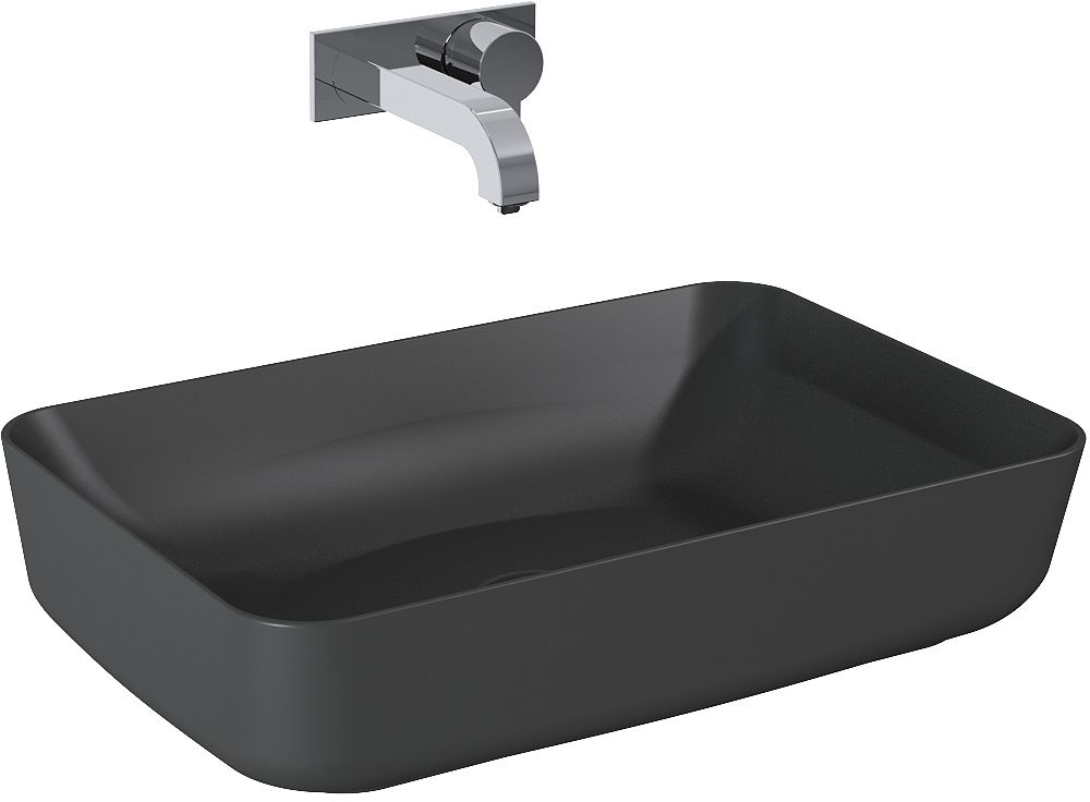 Elita Nomia umywalka 50x39 cm prostokątna nablatowa anthracite matt RE040500056010