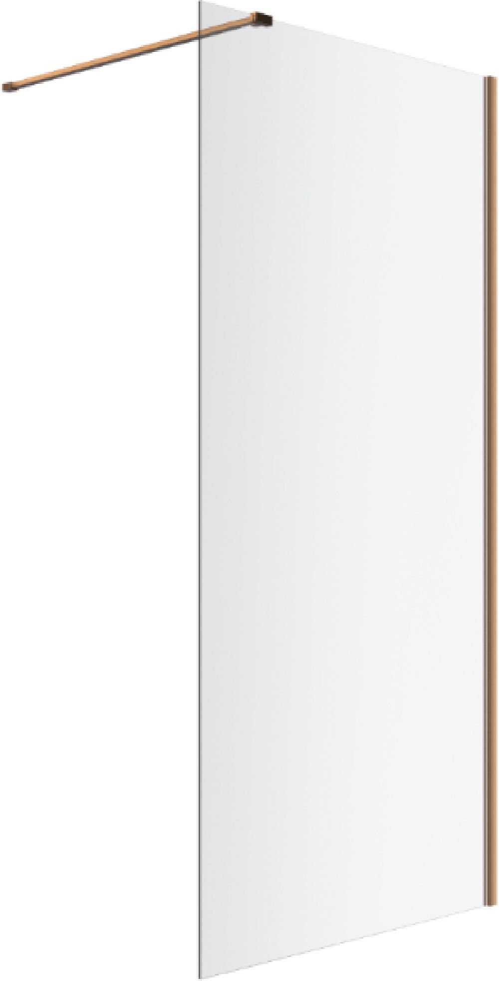 Excellent Vidoq Walk-in ścianka prysznicowa 110 cm miedź szczotkowana/szkło przezroczyste KAEX.1506.K.1100.CB