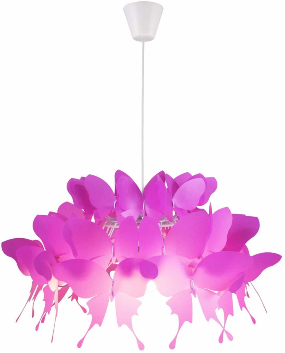 Light Prestige Farfalla lampa wisząca 1x60 W różowa LP-3439/1PDARKPINK - Wysyłka w 24h