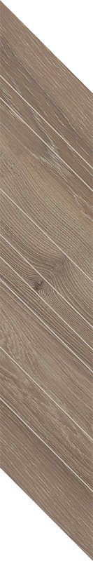 Paradyż Wildland dekor ścienno-podłogowy 14,8x88,8 cm chevron lewy STR naturale brązowy