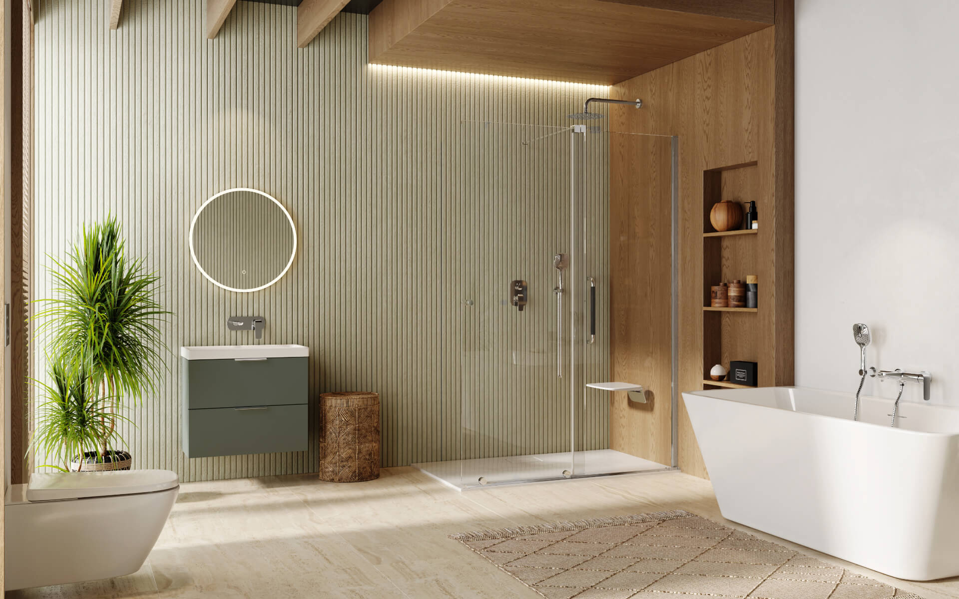 Excellent Ortigo drzwi prysznicowe 120 cm rozsuwane /szkło przezroczyste KAEX.5007.01.1200.LP2/2