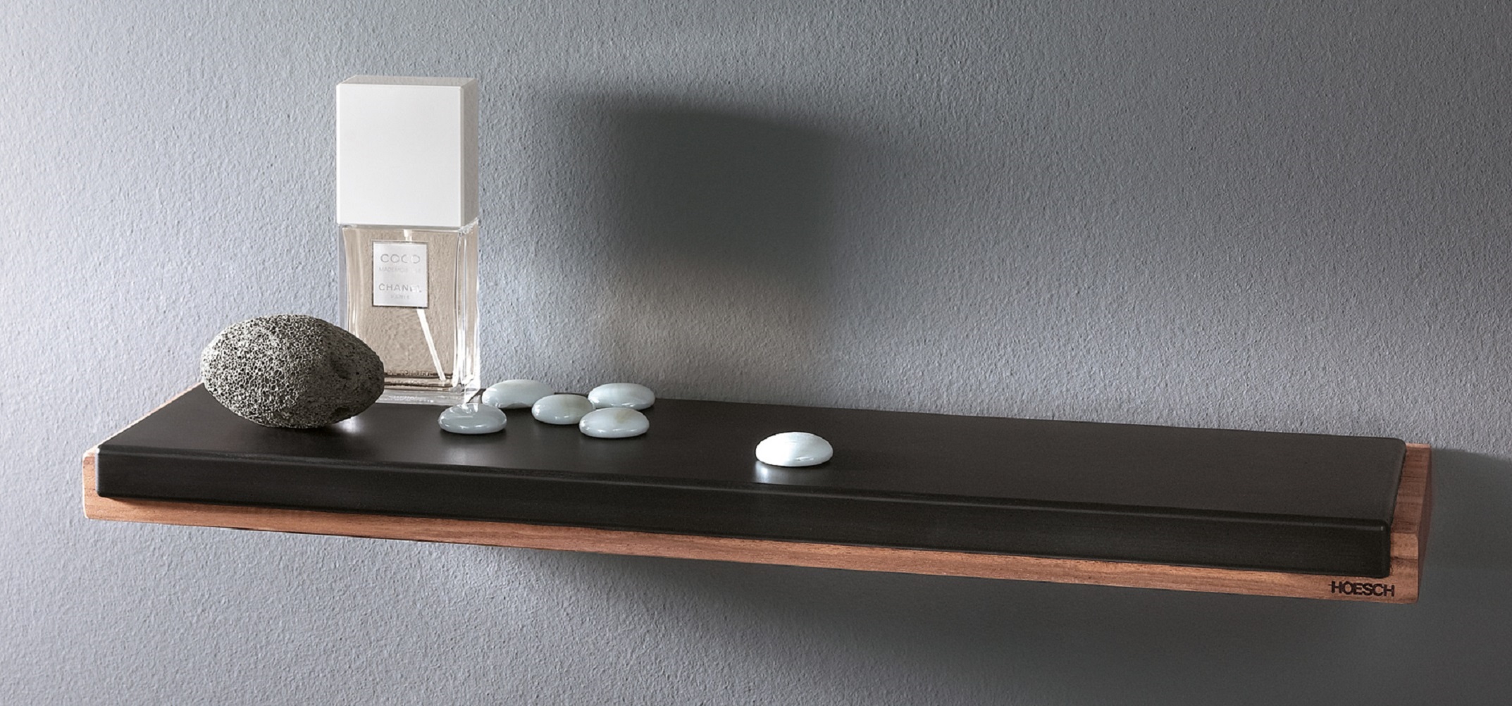 Hoesch półka ścienna PU/drewno egzotyczne 89221