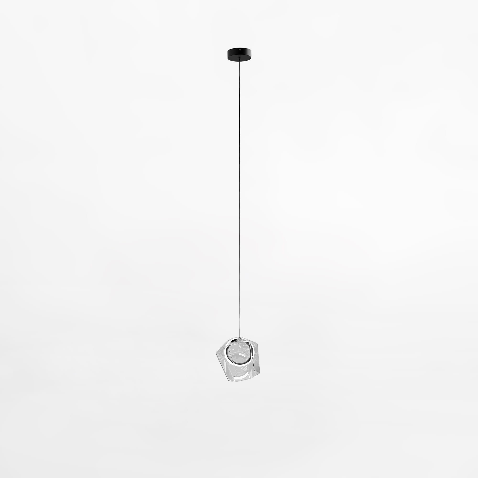 Zuma Line Colore lampa wisząca 1x6 W czarna-przezroczysta MD3350-1BL/C