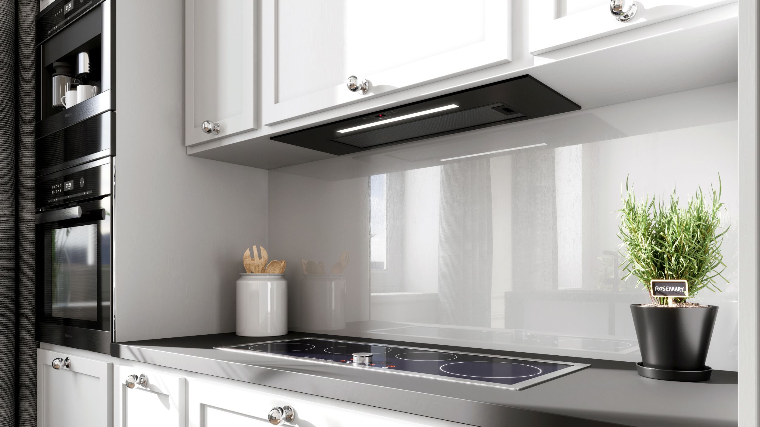 Globalo Design Agendero okap kuchenny 79,6 cm podszafkowy czarny AGENDERO_80_2_BLACK - Wysyłka w 24h