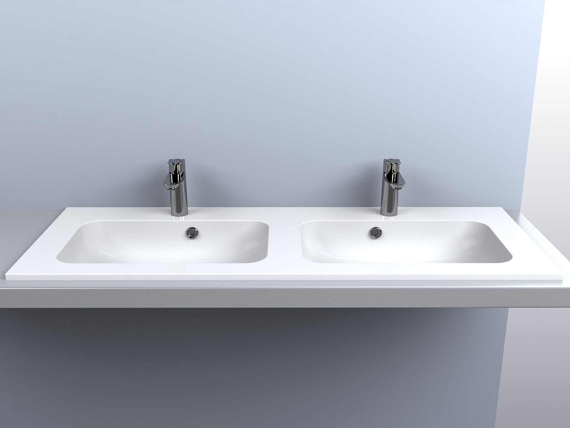 Miraggio Della umywalka 120x45 cm wpuszczana prostokątna biały połysk 0000172