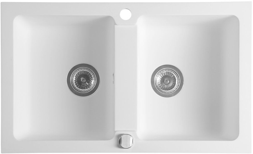 Sapho zlewozmywak granitowy 78x47,5 cm biały GR2221