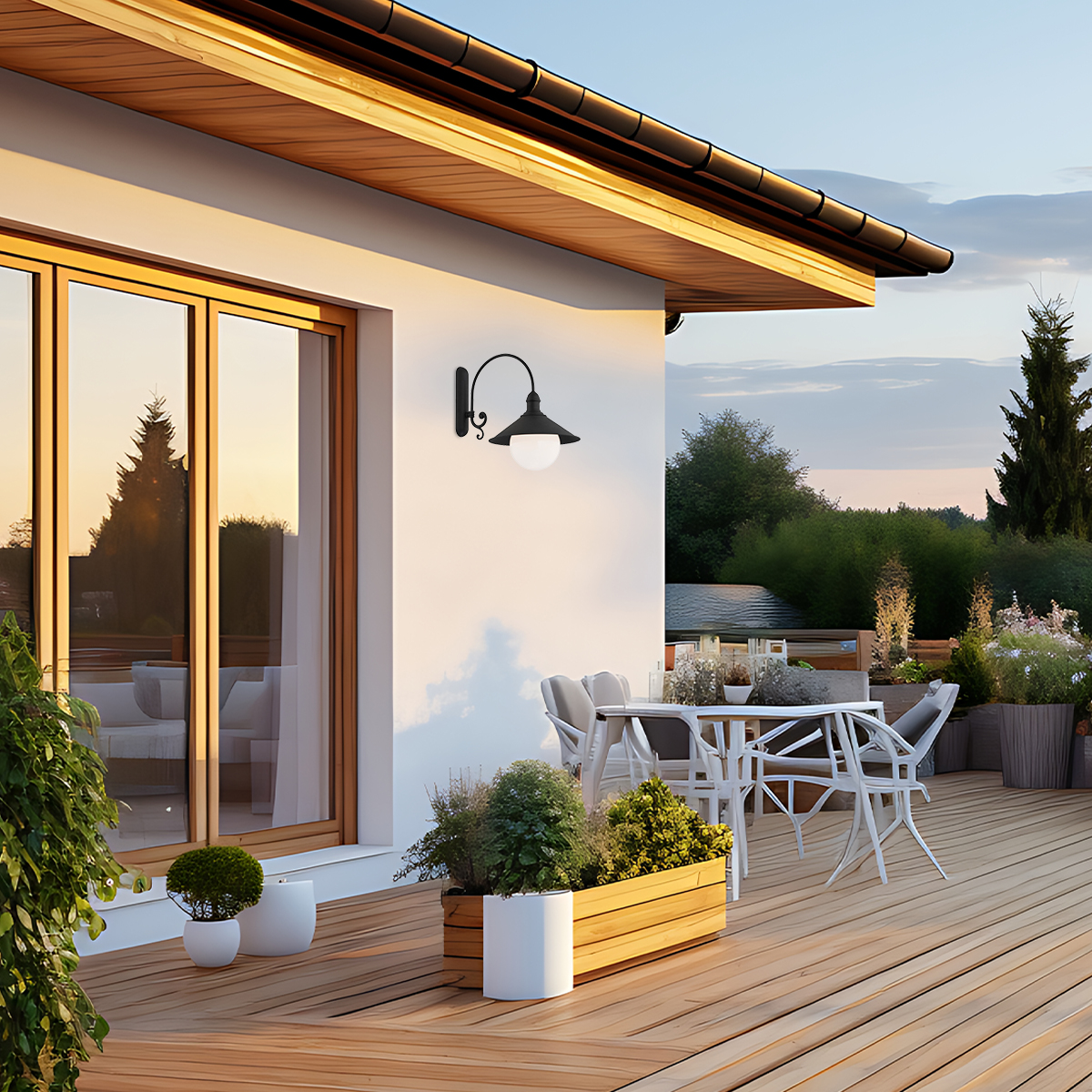 Argon Erba Bis kinkiet zewnętrzny 1x15W czarny 3286