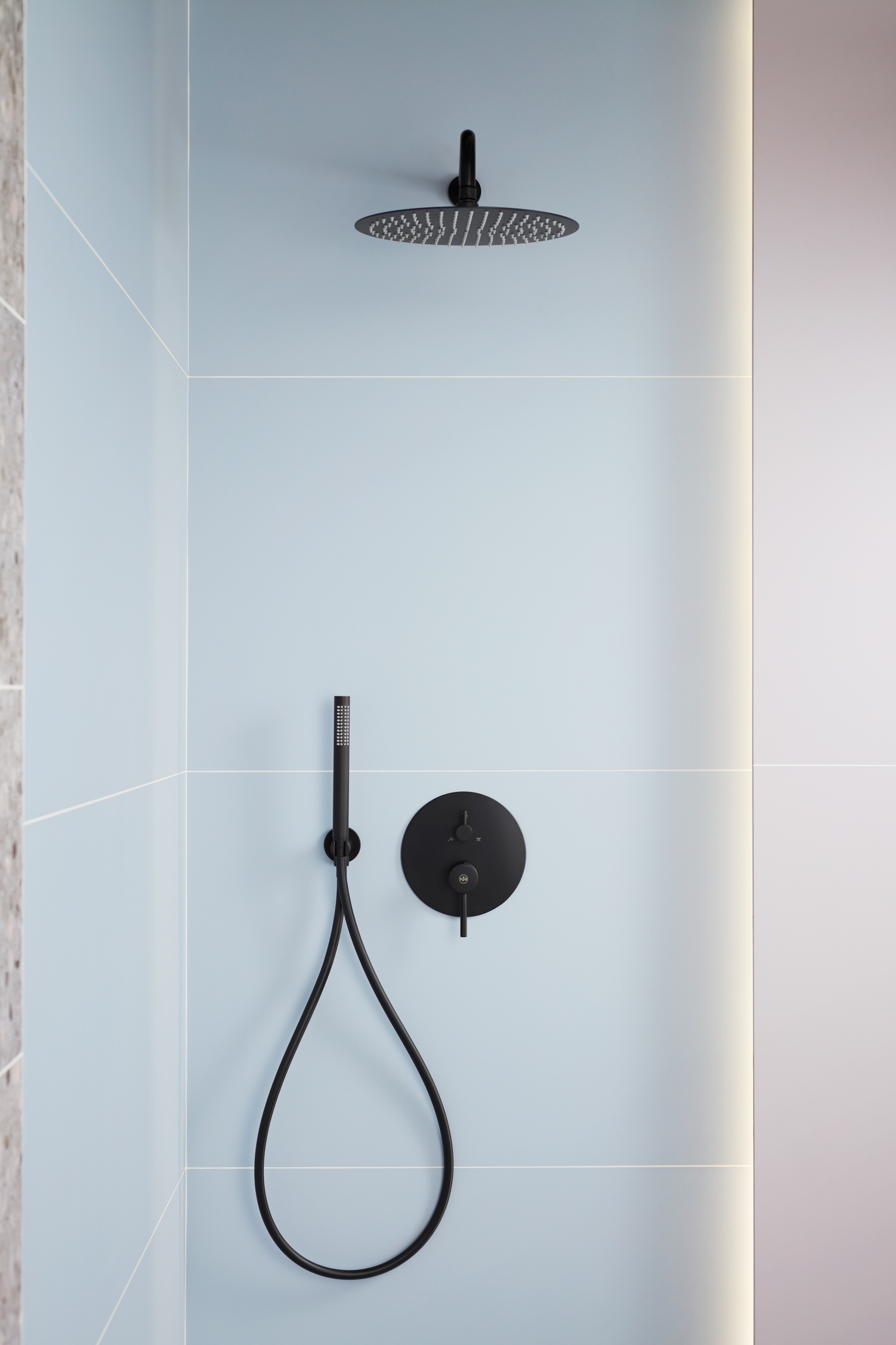 KFA Armatura Moza Black zestaw prysznicowy podtynkowy z deszczownicą czarny mat 5039-501-81 - Wysyłka w 24h