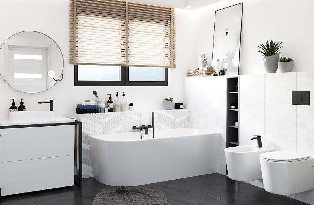 Corsan Intero wanna narożna 160x75 cm owalna biała E230LPWH