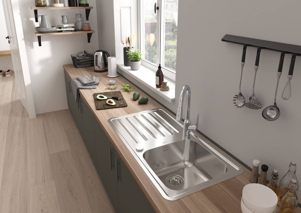 Hansgrohe Focus M42 sBox bateria kuchenna stojąca z wyciąganą wylewką chrom 71820000