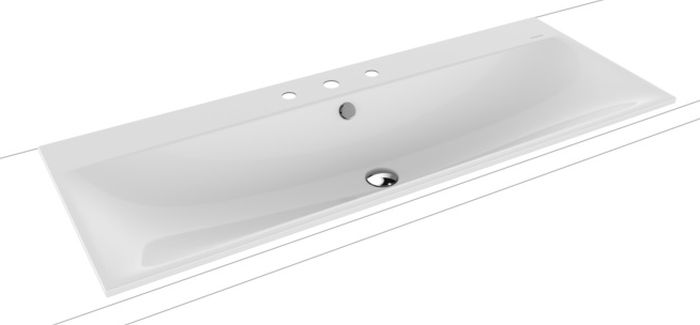 Kaldewei Silenio umywalka 120x46 cm wpuszczana prostokątna model 3039 biała 907906033001