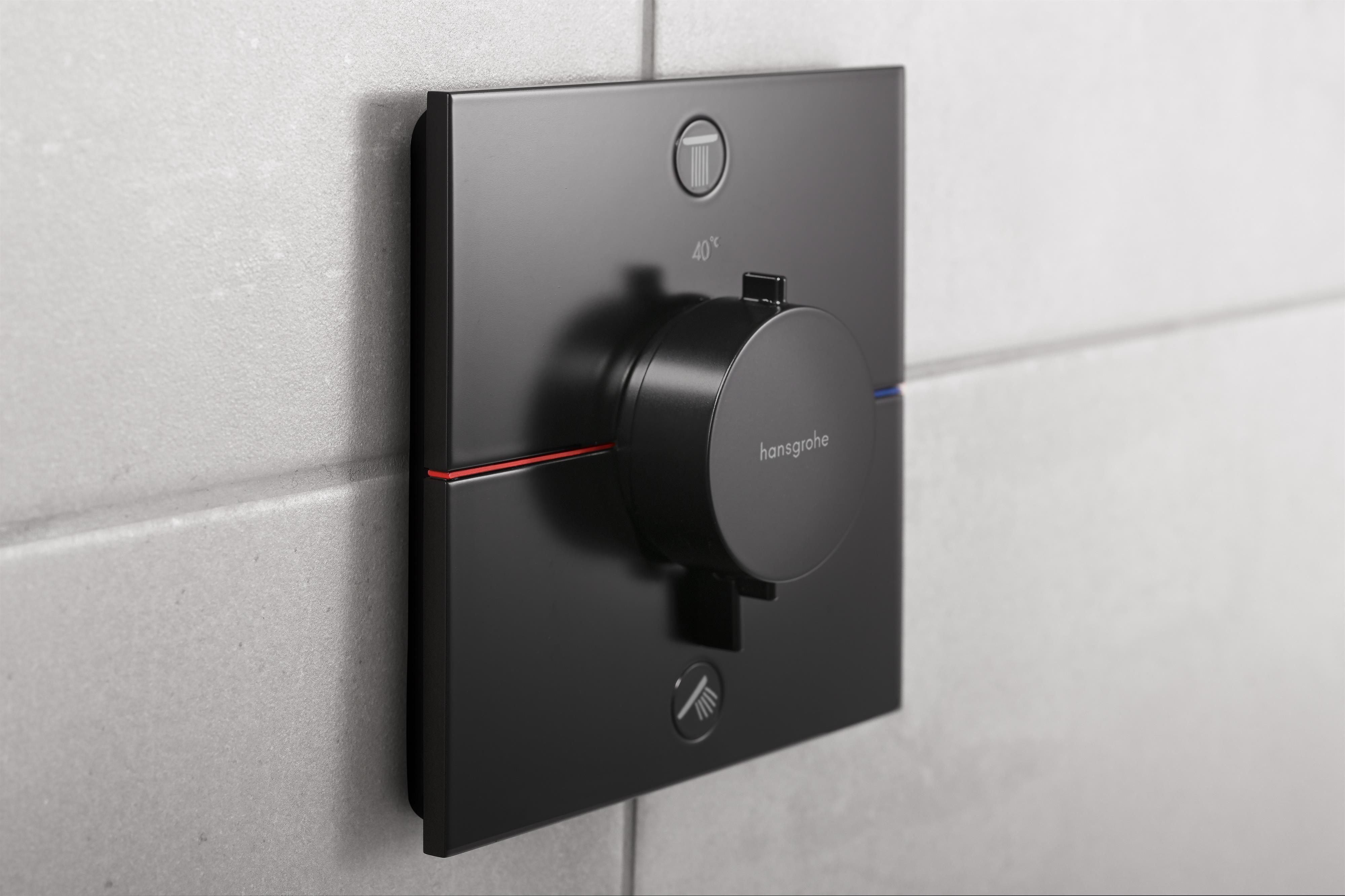 Hansgrohe ShowerSelect Comfort E bateria wannowo-prysznicowa podtynkowa termostatyczna czarny mat 15572670