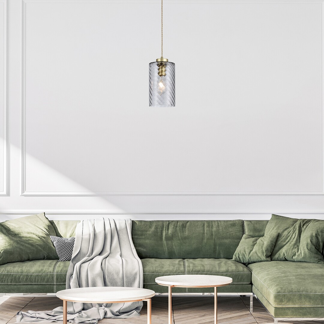 Rabalux Sheila lampa wisząca 1x40W złoty/przydymiony 5228