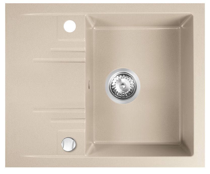 FDesign Carioca zlewozmywak granitowy 58x48 cm piasek FD9-12-4858-88