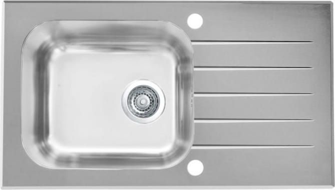 Genesis Vitro 20 zlewozmywak szklano-stalowy 78x43,5 cm satyna/szkło szare 1130528 - Wysyłka w 24h