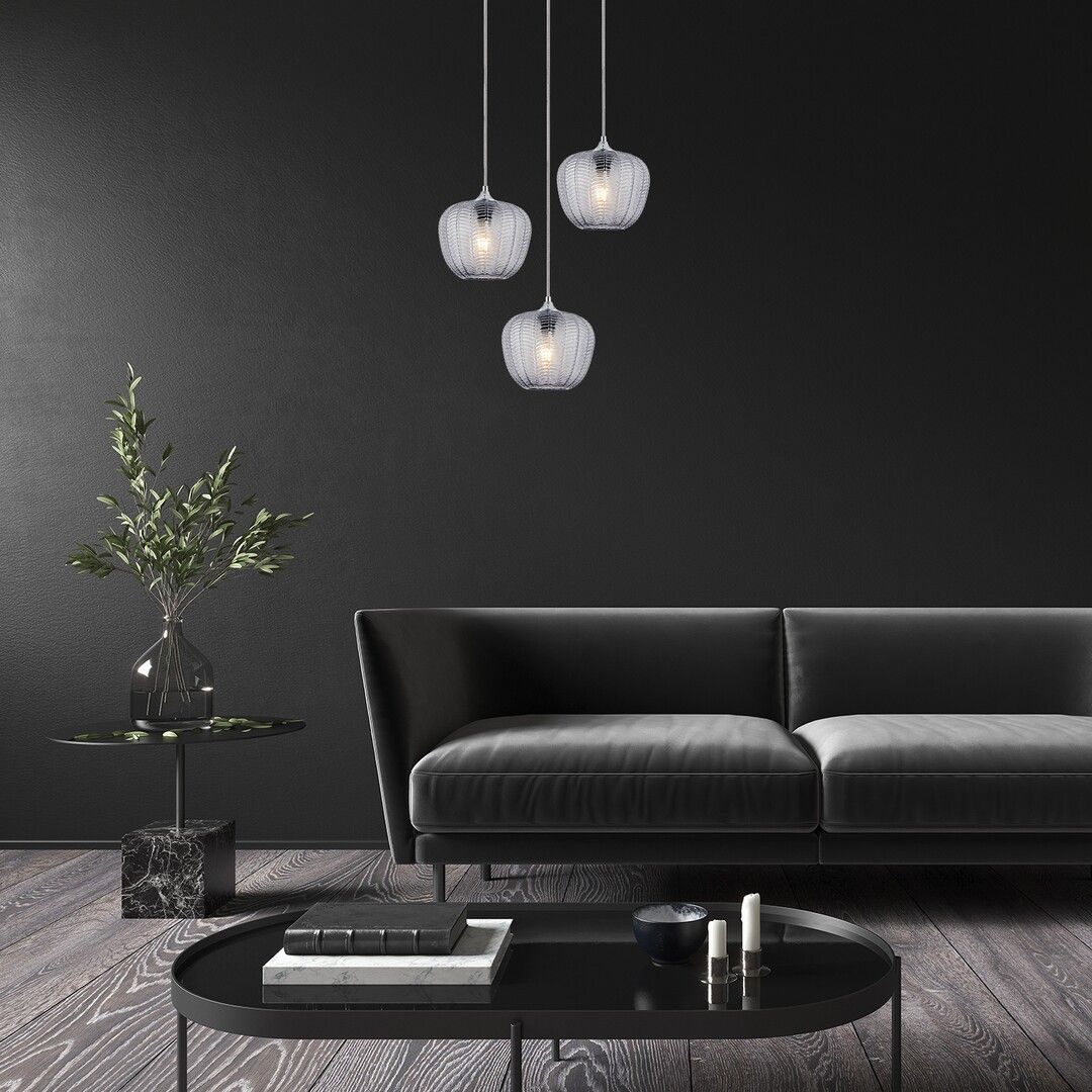 Rabalux Monet lampa wisząca 3x40W chrom/przydymiony 3178