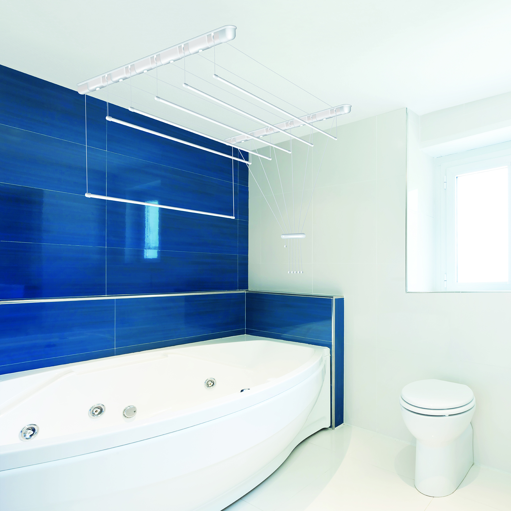 Sepio suszarka na pranie 6x90 cm sufitowa biała 10SUSSUF6PP09 - Wysyłka w 24h