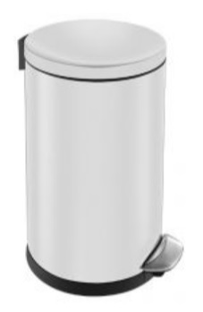 Merida Top Silent Luna kosz na śmieci 3 l pedałowy metalowy biały KIB417