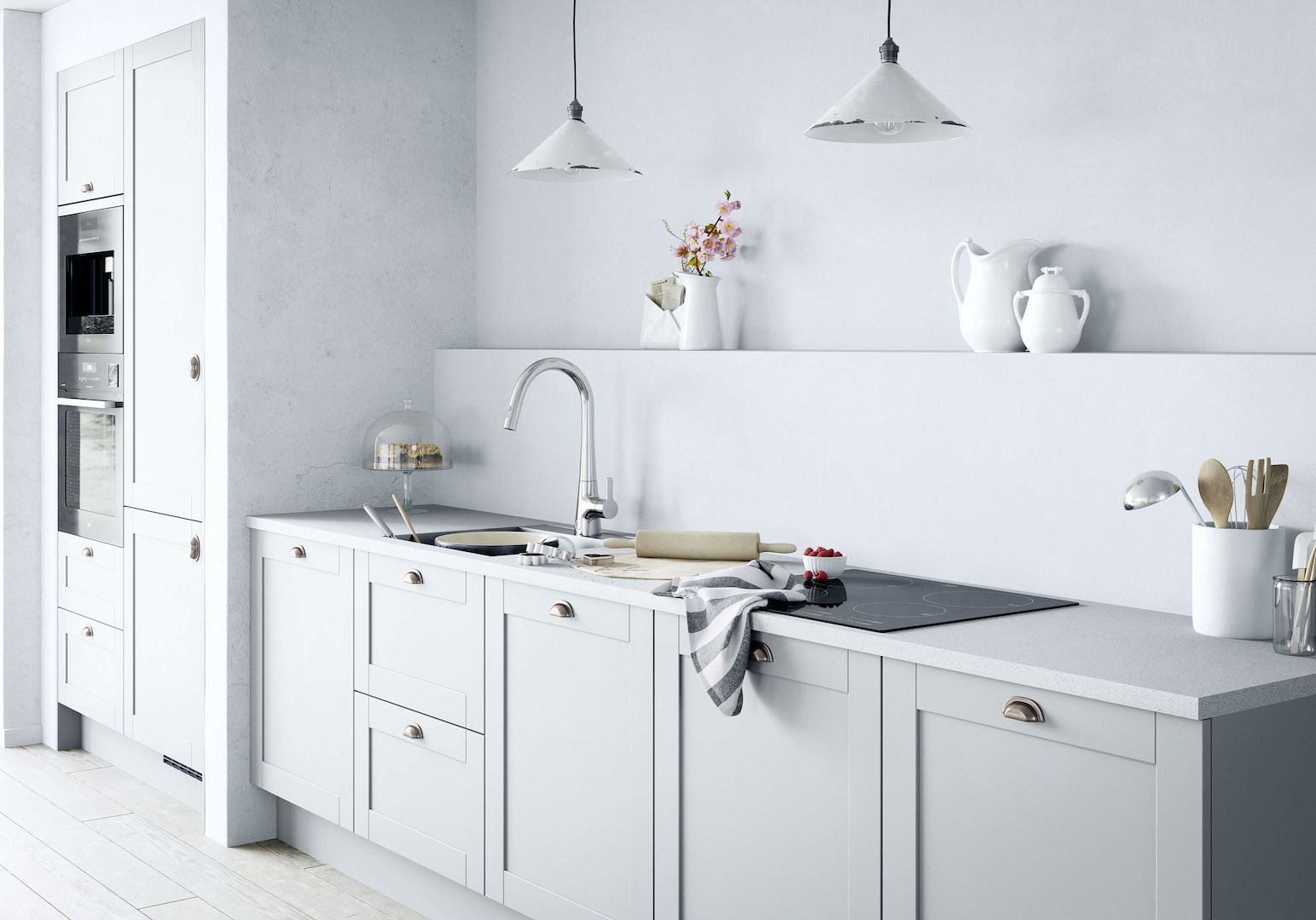 Oras Inspera Comfort bateria kuchenna stojąca z wyciąganą wylewką chrom 3032F