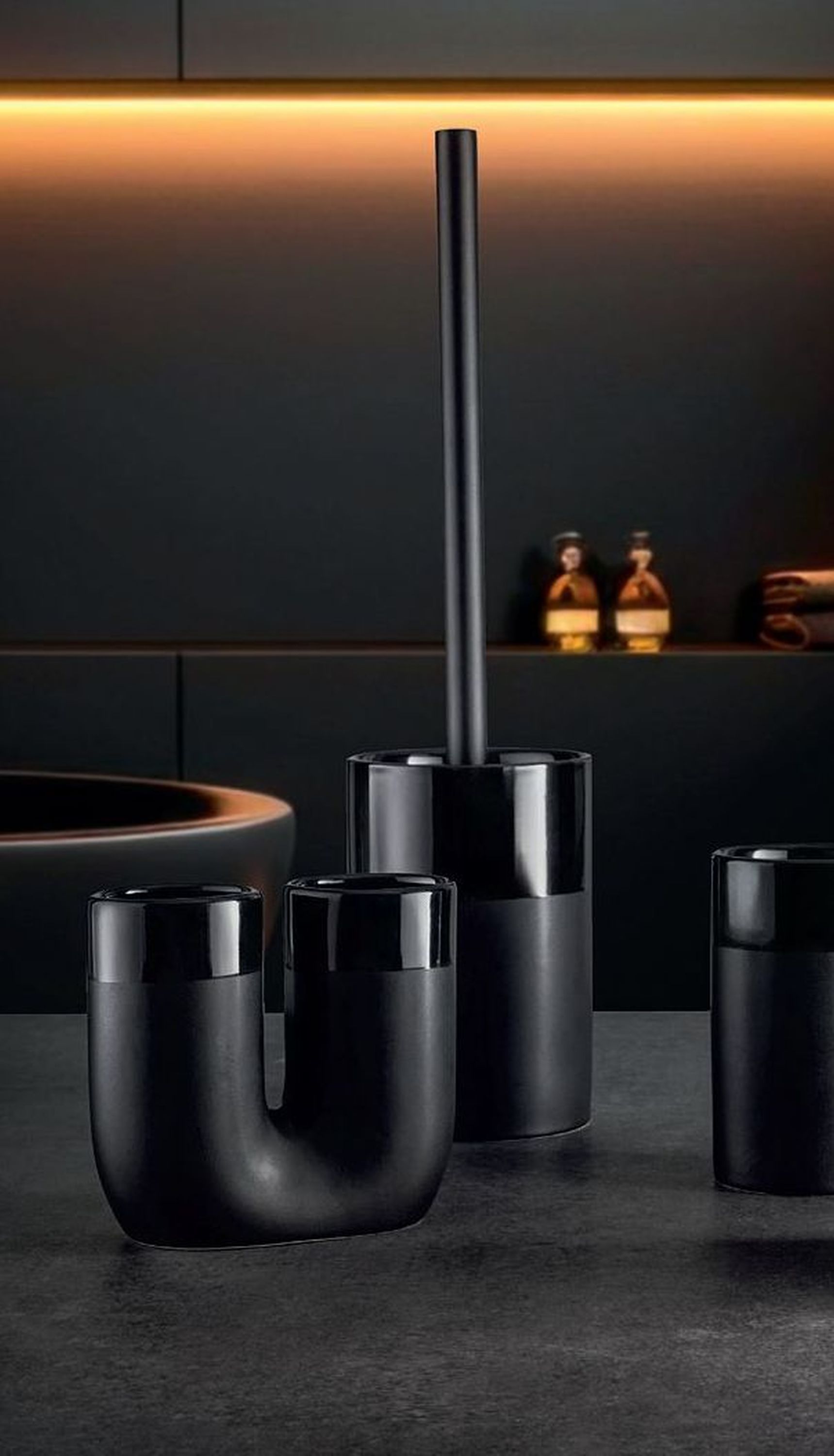 Kleine Wolke Deep kubek na szczoteczki ceramika czarny 8681926851 - Wysyłka w 24h