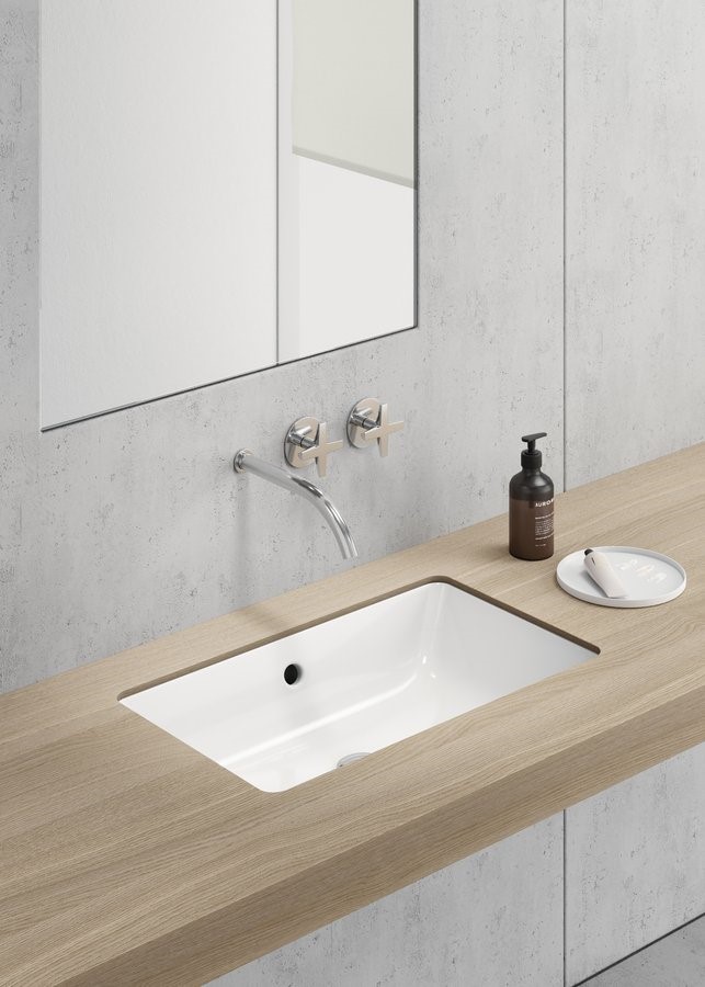 GSI Kube X umywalka 60x37 cm prostokątna wpuszczana-nablatowa biały połysk 8953911