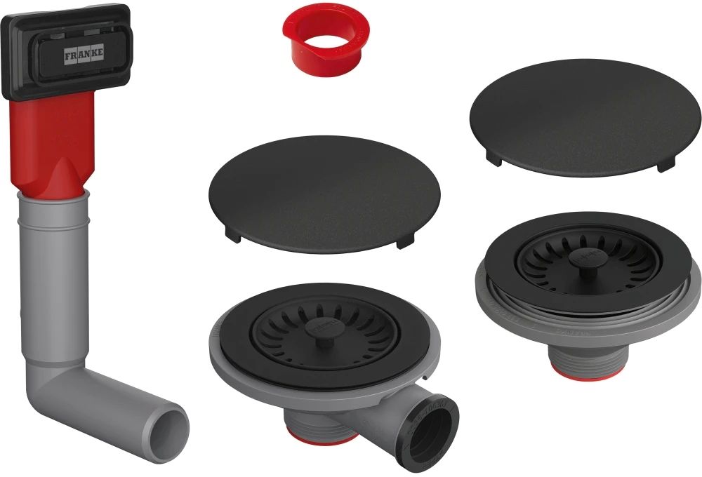 Franke zestaw odpływowy z korkiem czarny 112.0658.484