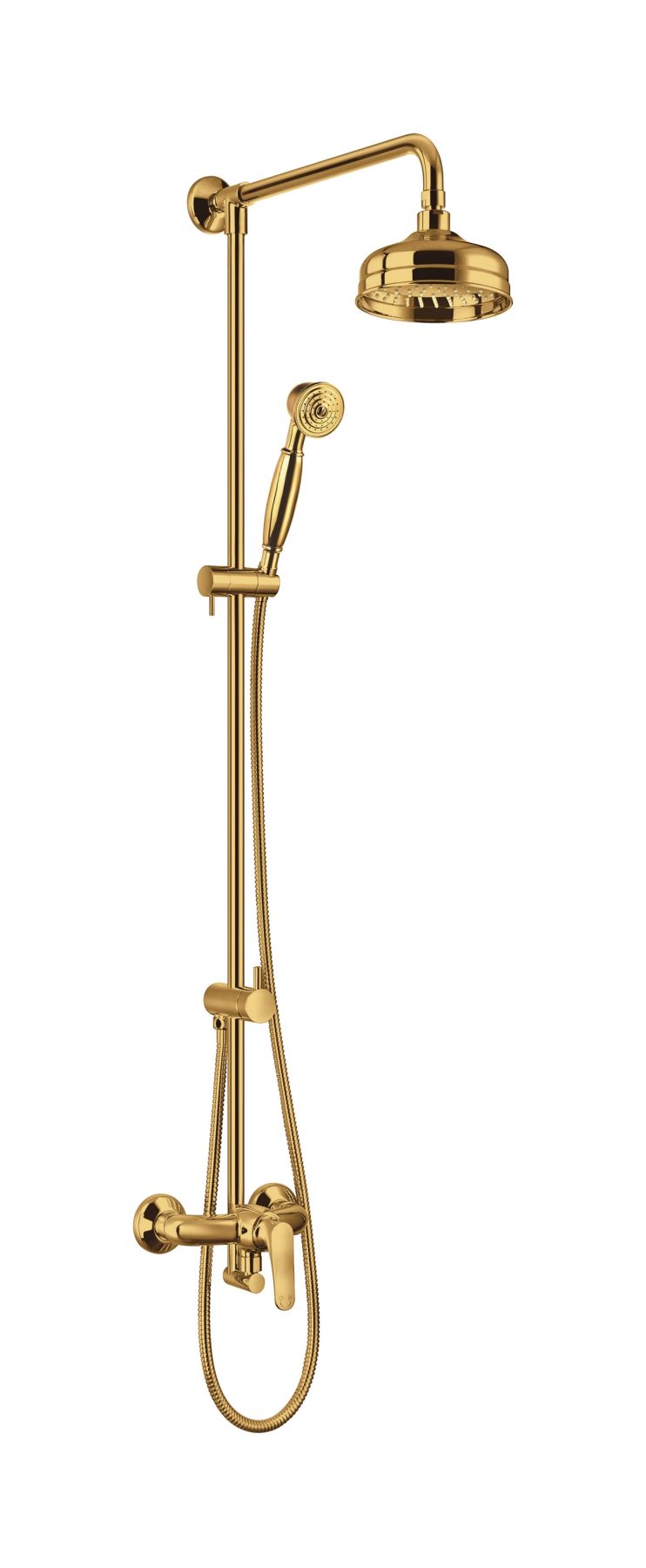 Omnires Art Deco zestaw prysznicowy ścienny złoty połysk AD5144GL