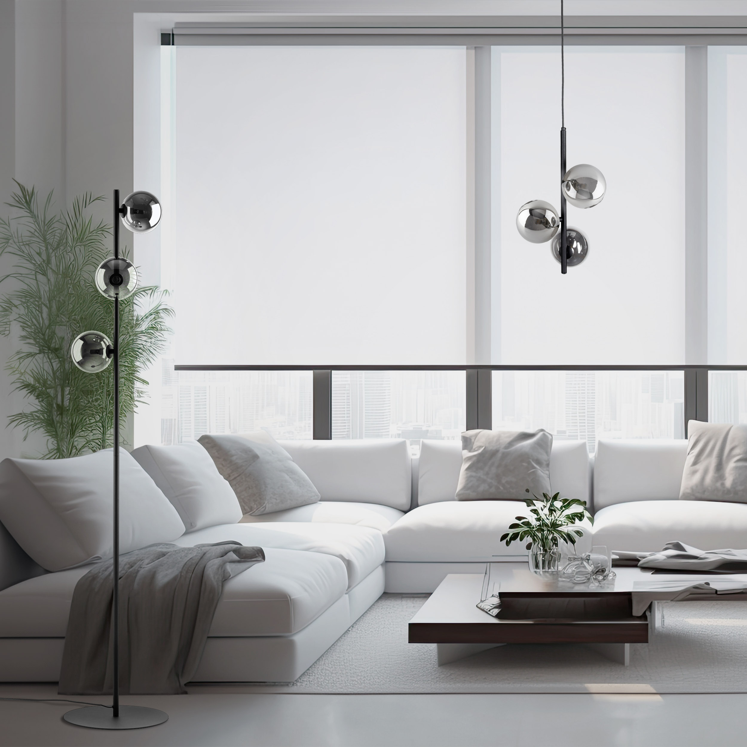 TK Lighting Esme lampa stojąca 3x6 W czarna 5717