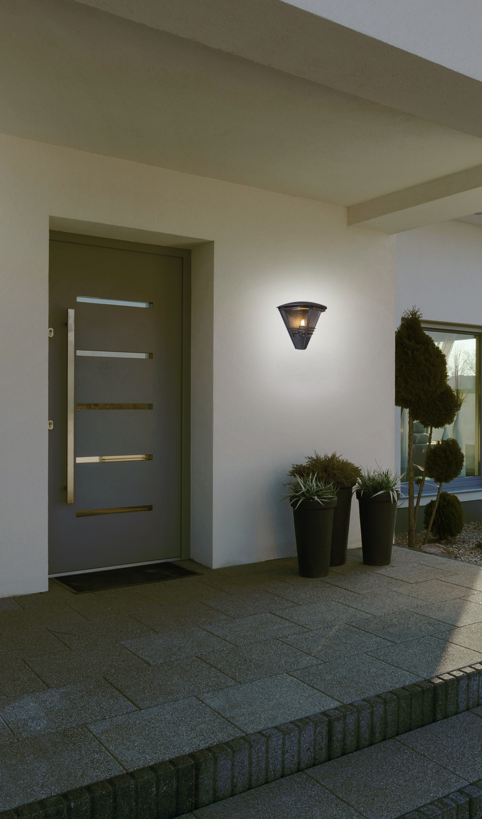 Globo Lighting Salla kinkiet zewnętrzny 1x60W antracyt/przezroczysty 32093A