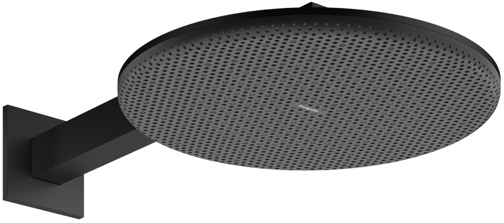 Hansgrohe Raindance Alive S EcoSmart deszczownica z ramieniem 30x30 cm okrągła czarny mat 24541670