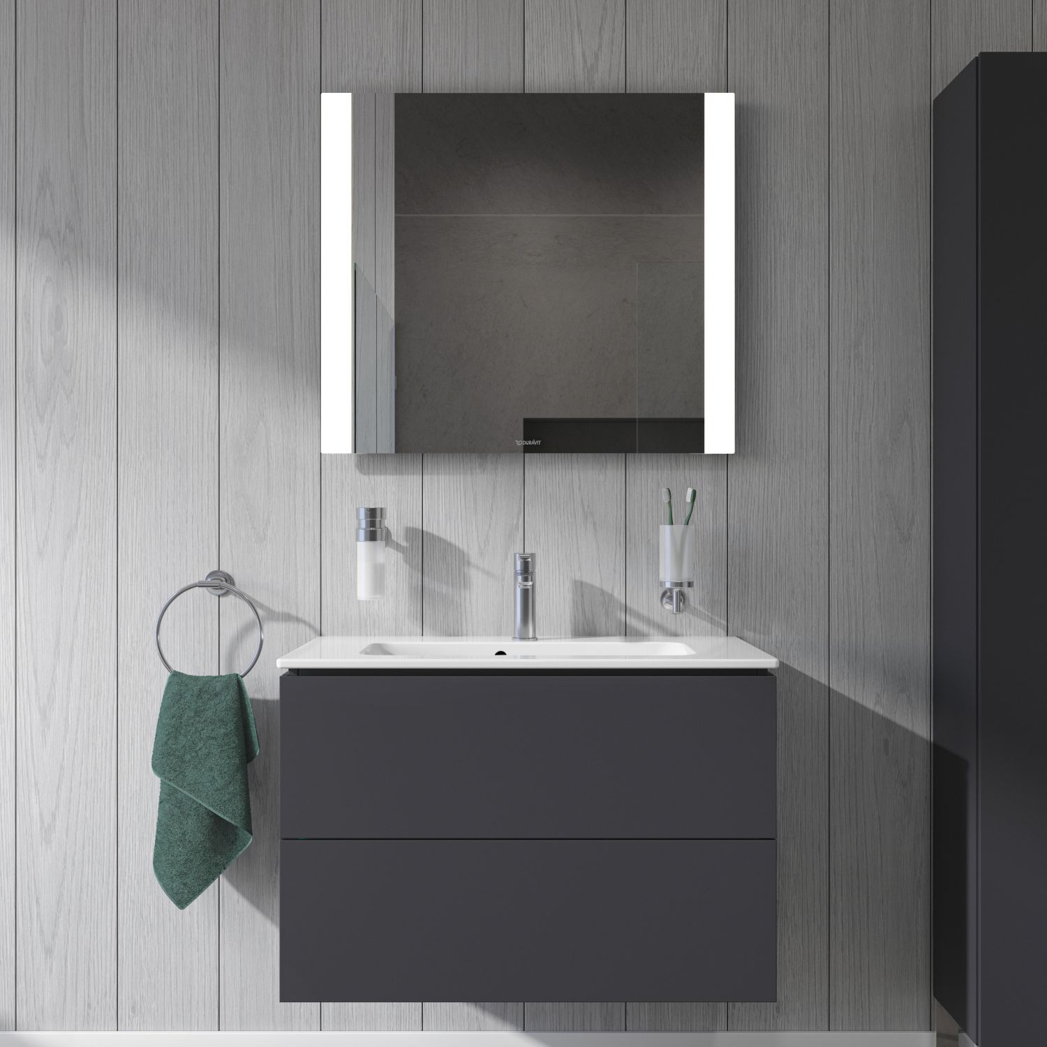 Duravit ME by Starck Compact umywalka 83x40 cm meblowa prostokątna biała 2342830000