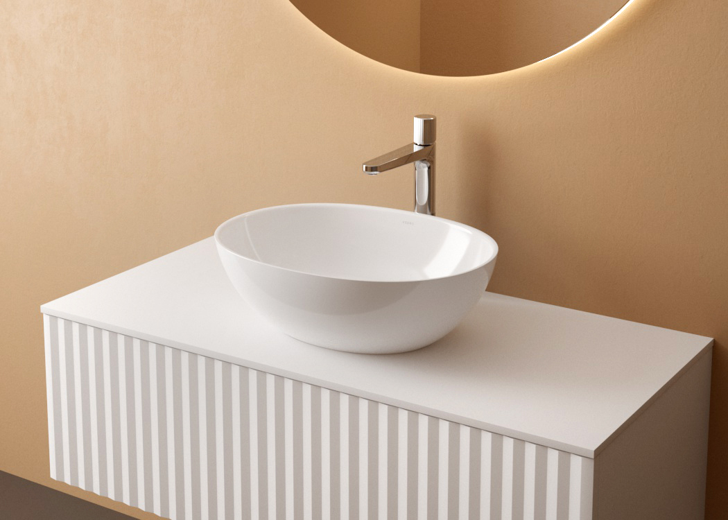 Ksuro 02 bateria umywalkowa stojąca wysoka chrom błyszczący 10005010 - Wysyłka w 24h