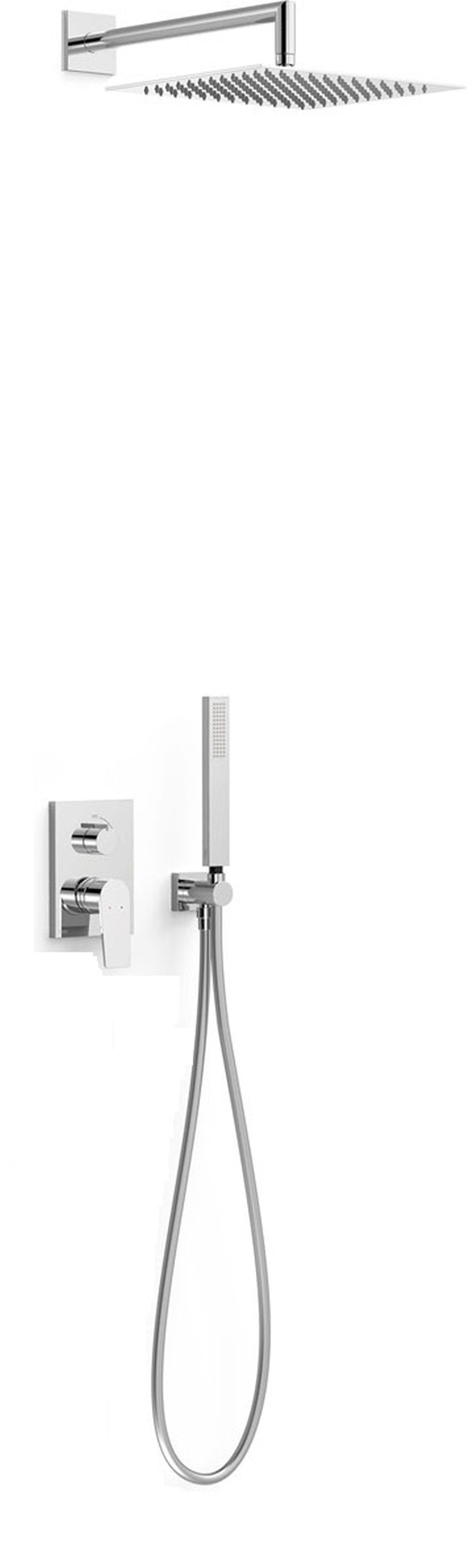 Tres Project zestaw prysznicowy podtynkowy z deszczownicą chrom 21128004