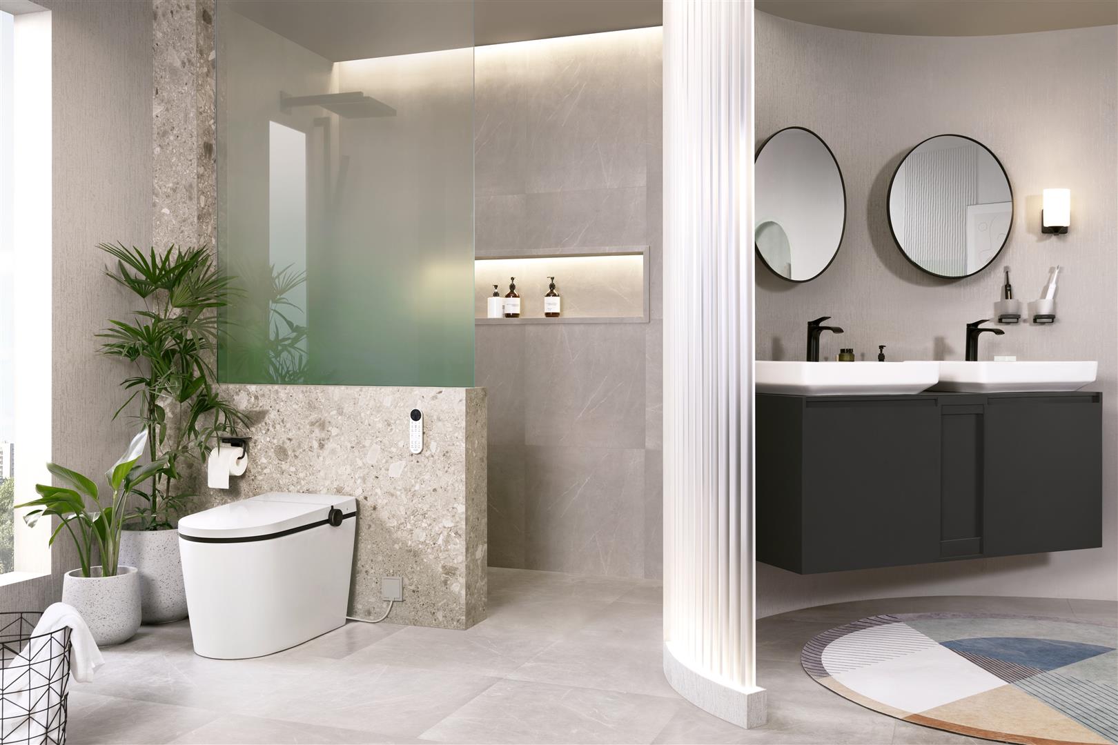 Hansgrohe Vivenis bateria umywalkowa stojąca czarna 75023670