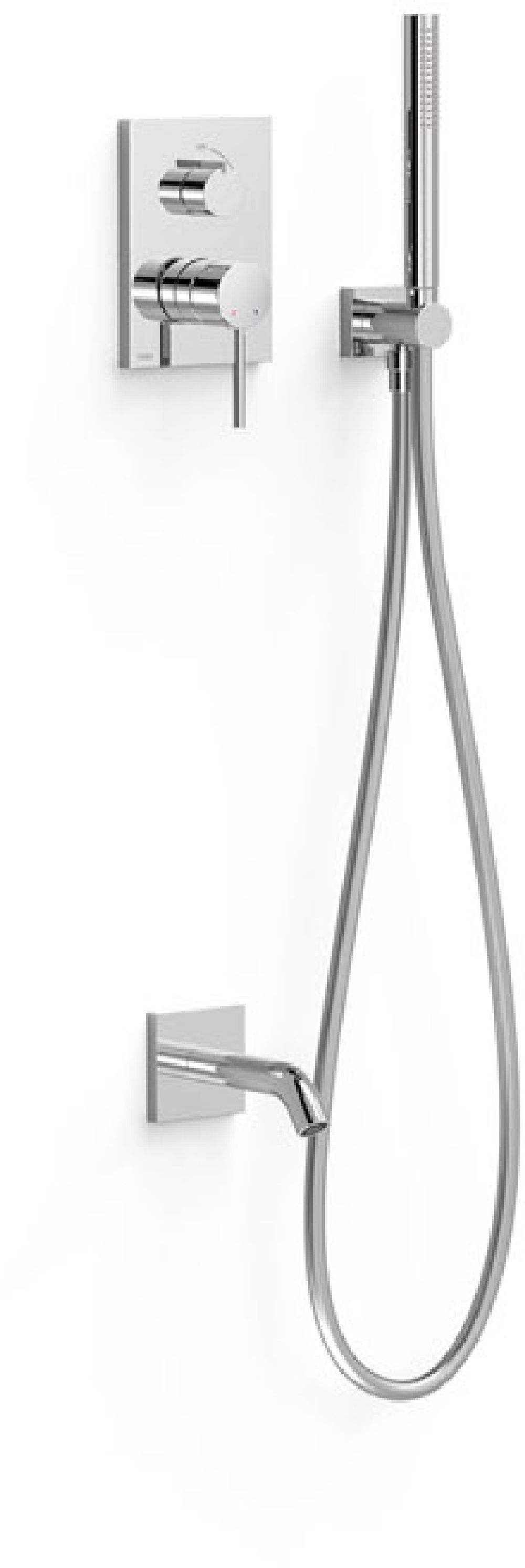 Tres Max-Tres zestaw wannowo-prysznicowy podtynkowy chrom 06228006